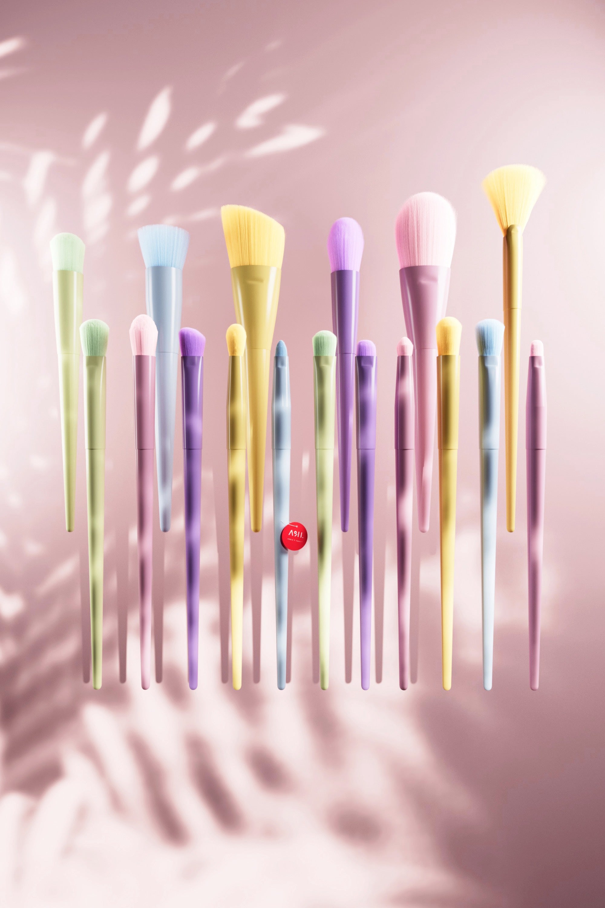 Colourful Minimalist 17-Piece Makeup Brush Set A&H